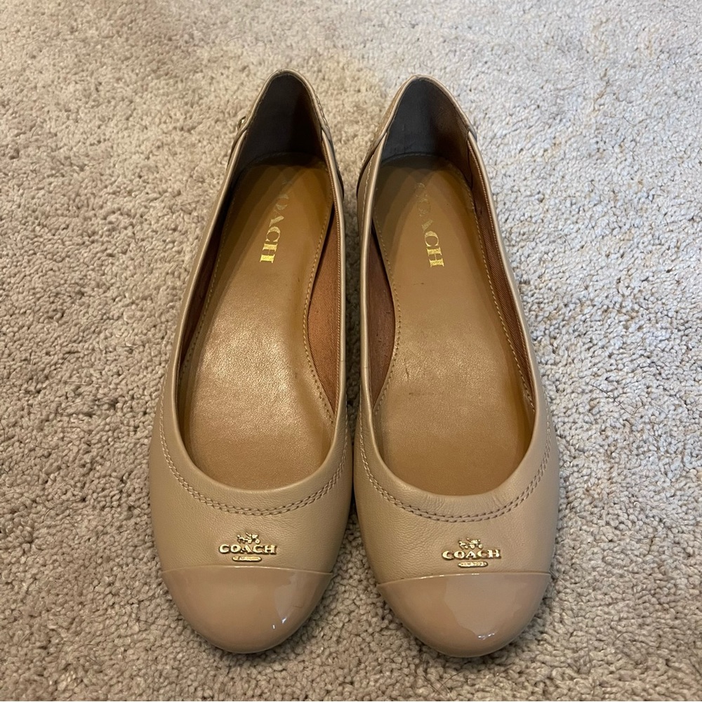 Nude Coach Ballet Flats